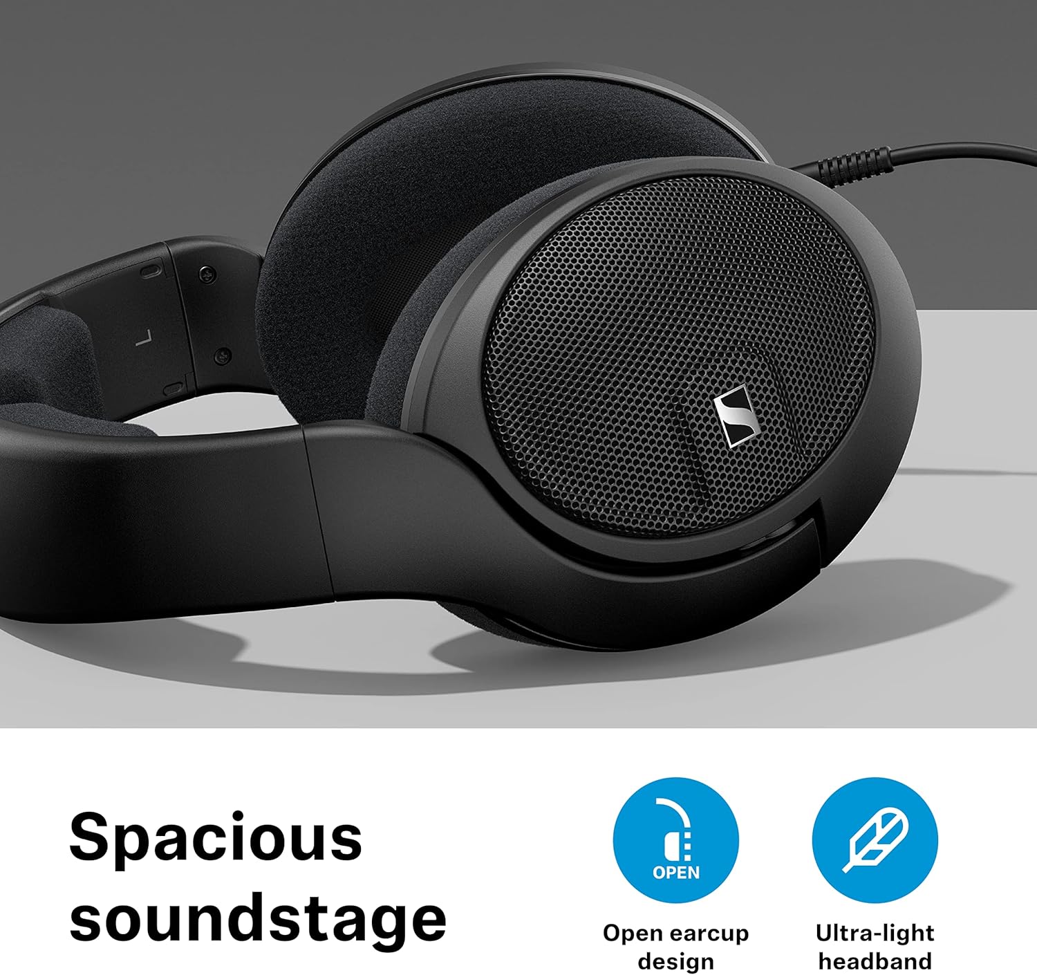 Over-The-Ear Open-Back Headphones (Black) V77294