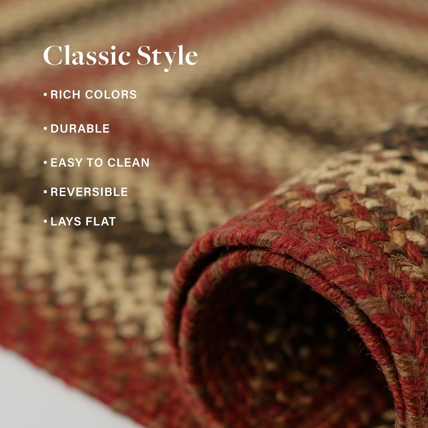 Red Braided Rugs 27x45 Oval K1293
