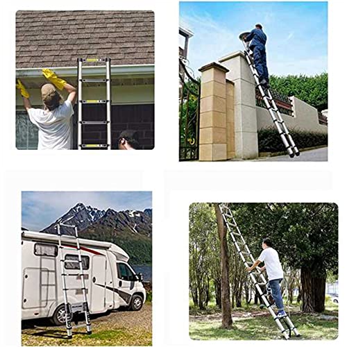 Aluminum Extendable Folding Telescoping Ladder, 330 lbs Capacity, 14.5FT O664529