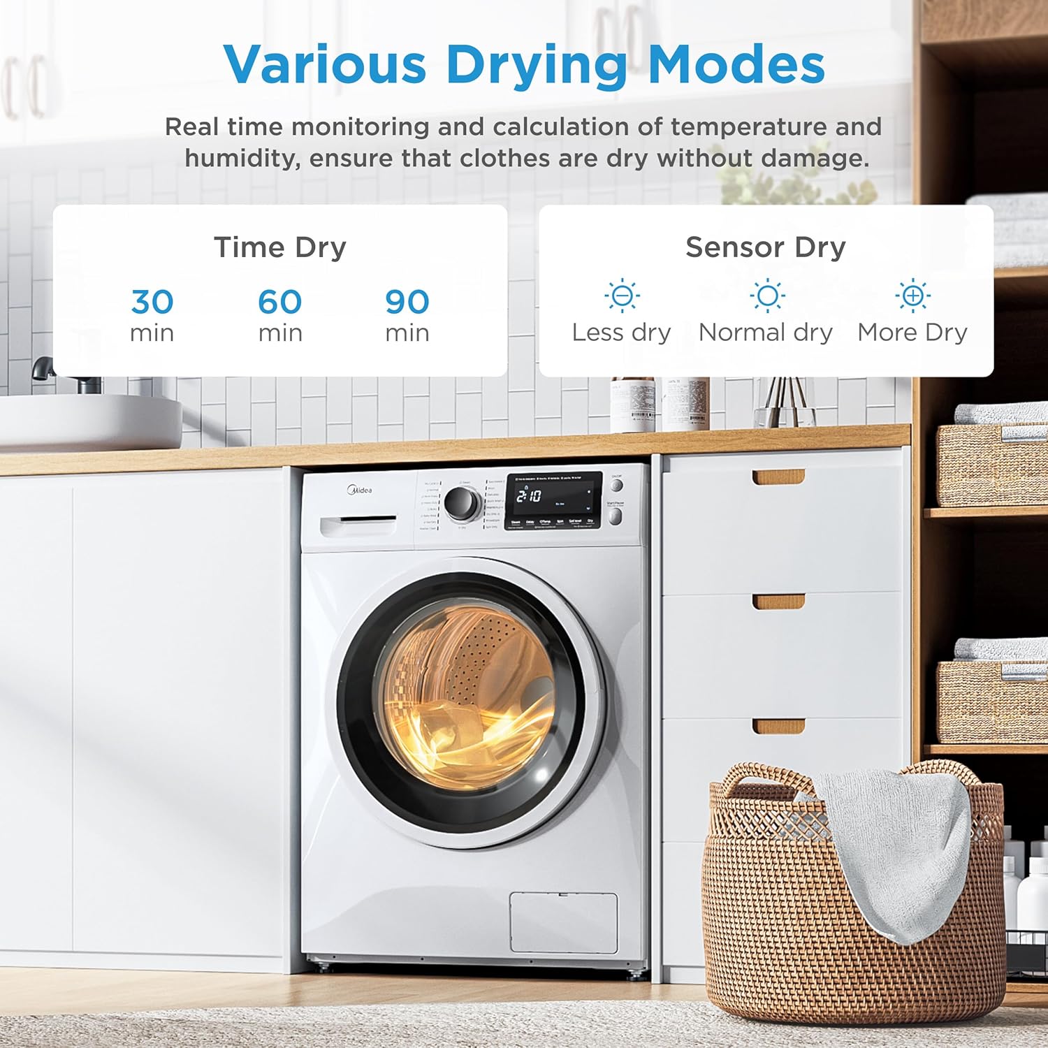 White 24 Inch Ventless Washer and Dryer Combo B4604