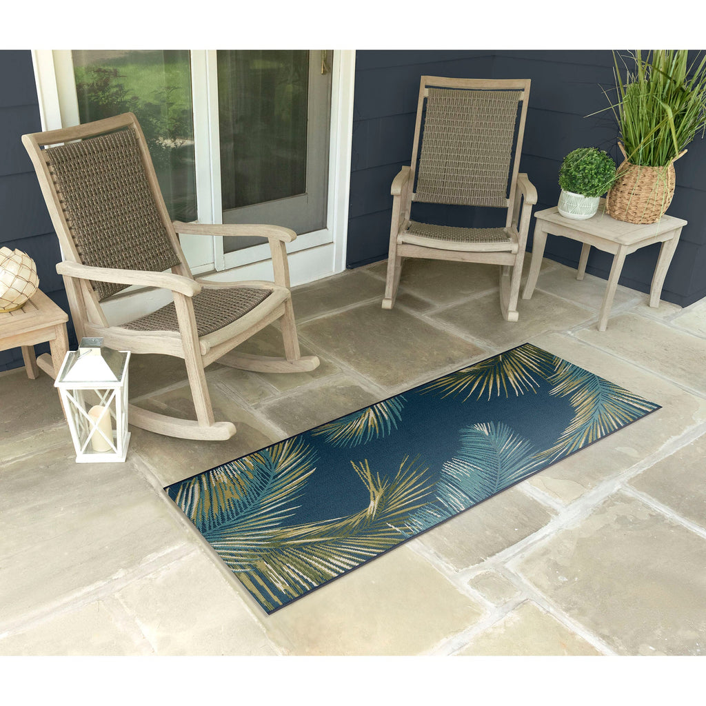 Esencia Palm Border Indoor Outdoor Mat