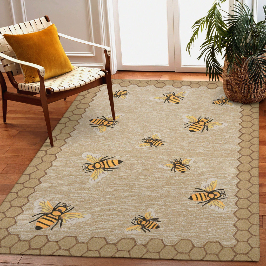 Frontporch Honeycomb Bee Indoor Outdoor Mat