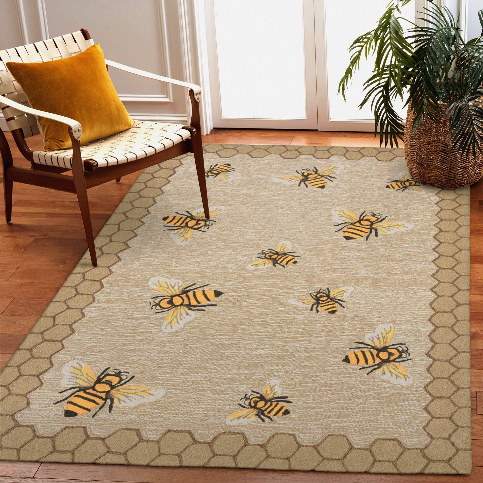 Frontporch Honeycomb Bee Indoor Outdoor Mat