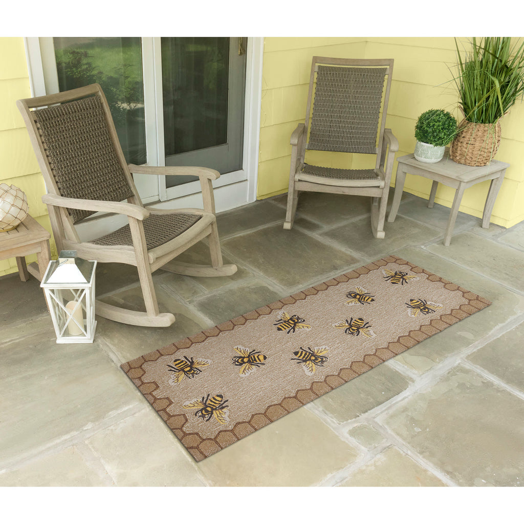 Frontporch Honeycomb Bee Indoor Outdoor Mat