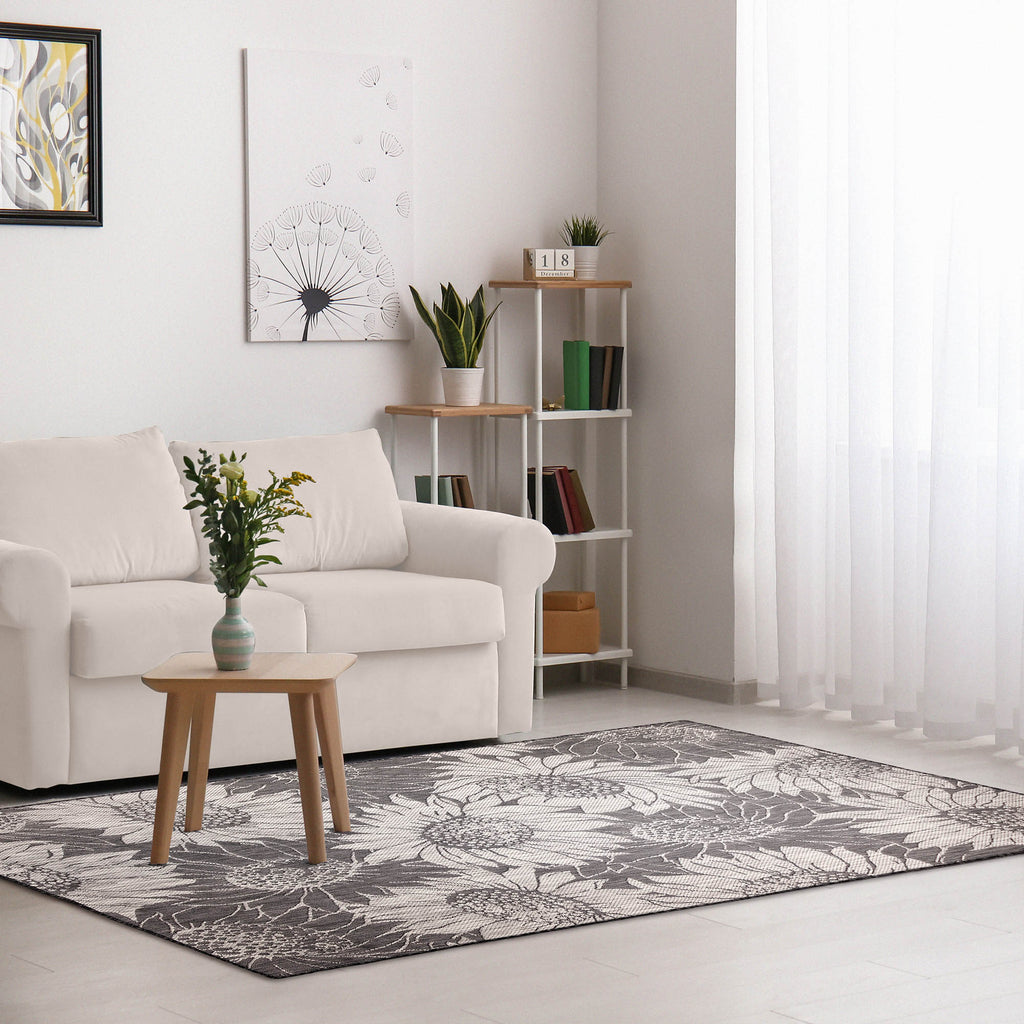 Carmel Sunflower Field Indoor Outdoor Area Rug
