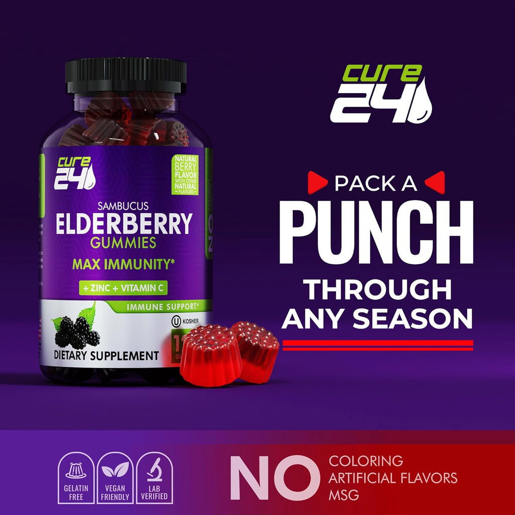 Elderberry Gummies with Vitamin C and Zinc 120 Count B555900