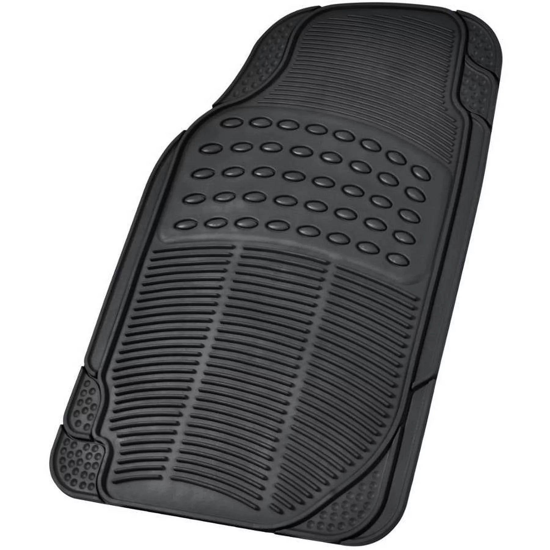 Black Heavy Duty Rubber Floor Mats 2-Piece K5287