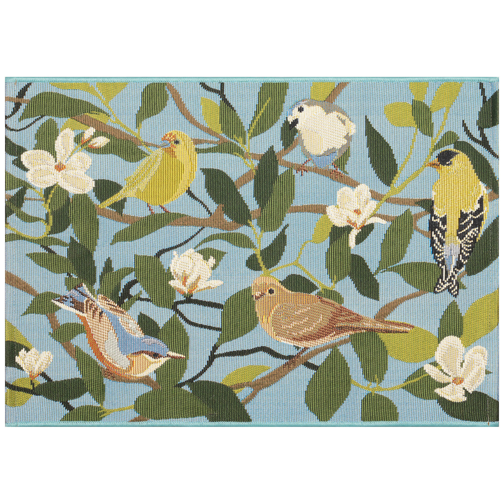 Esencia Floral Finches Indoor Outdoor Mat