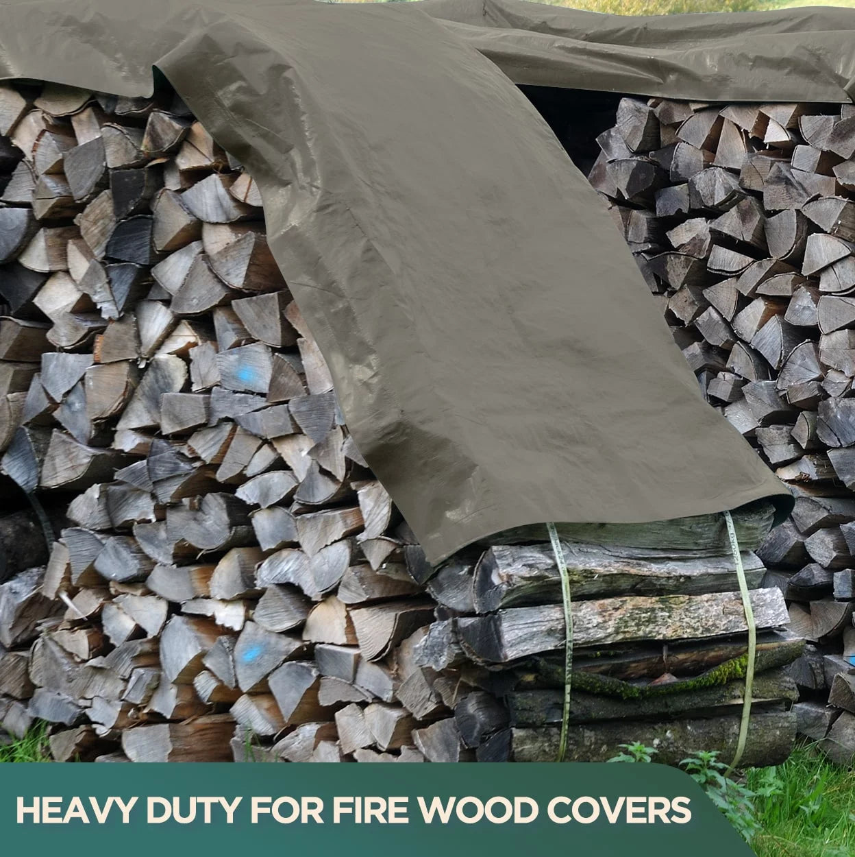 White 6 by 8 Feet Waterproof Canvas Tarp with Rustproof Grommets N627457