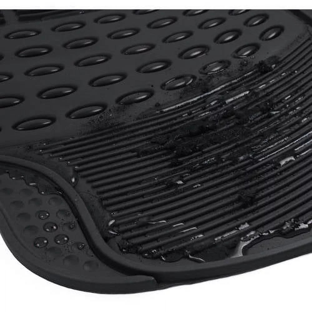 Black Heavy Duty Rubber Floor Mats 2-Piece K5287