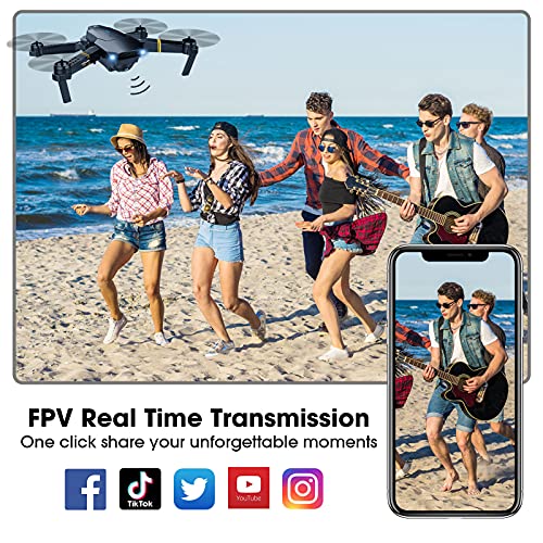 Foldable 1080P FPV Drone with 2 Batteries and Carrying Case D28551