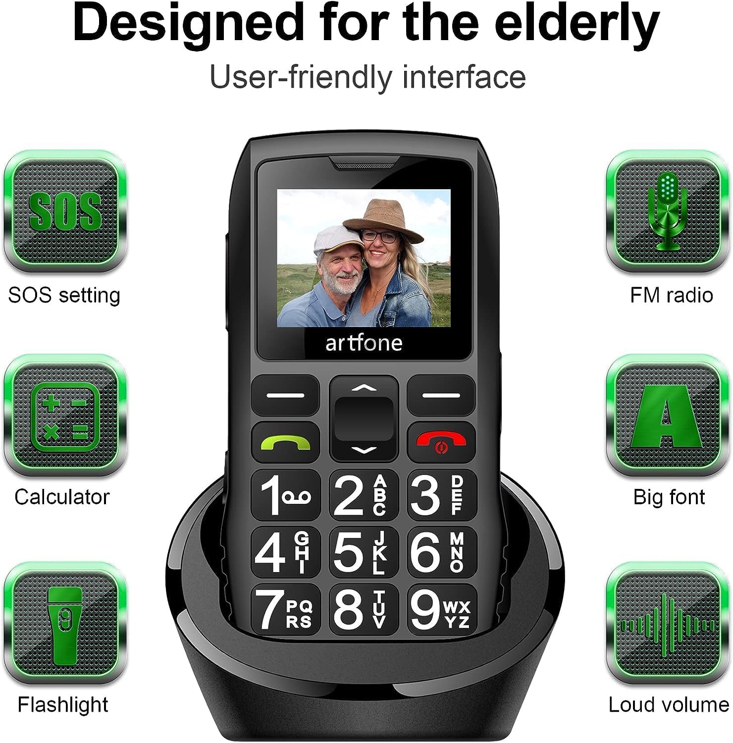 LTE Unlocked Basic Senior Phone with Big Button, 1400 mAh, Single SIM Slot L5126