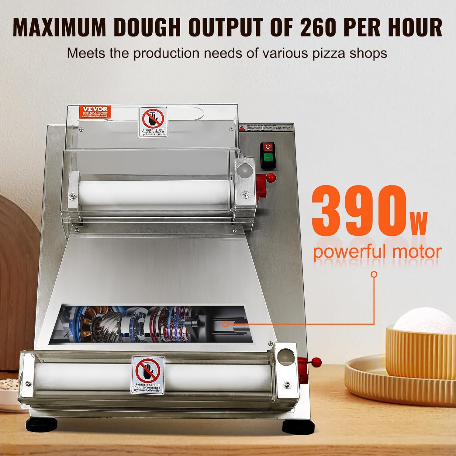 Stainless Steel Automatic Commercial Pizza Dough Roller Sheeter L2552
