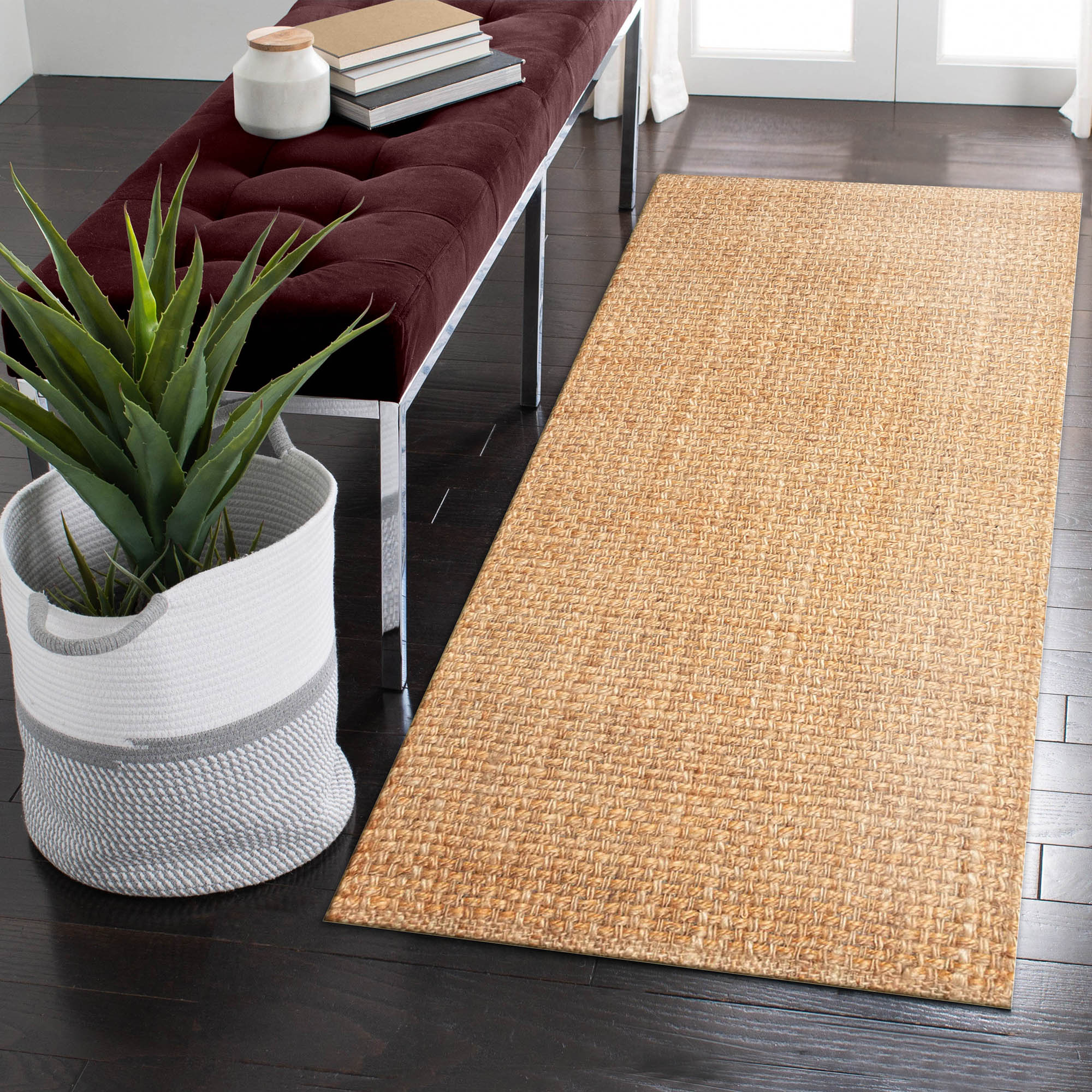 Playa Plain Jute Indoor Non-Skid Kitchen Mat