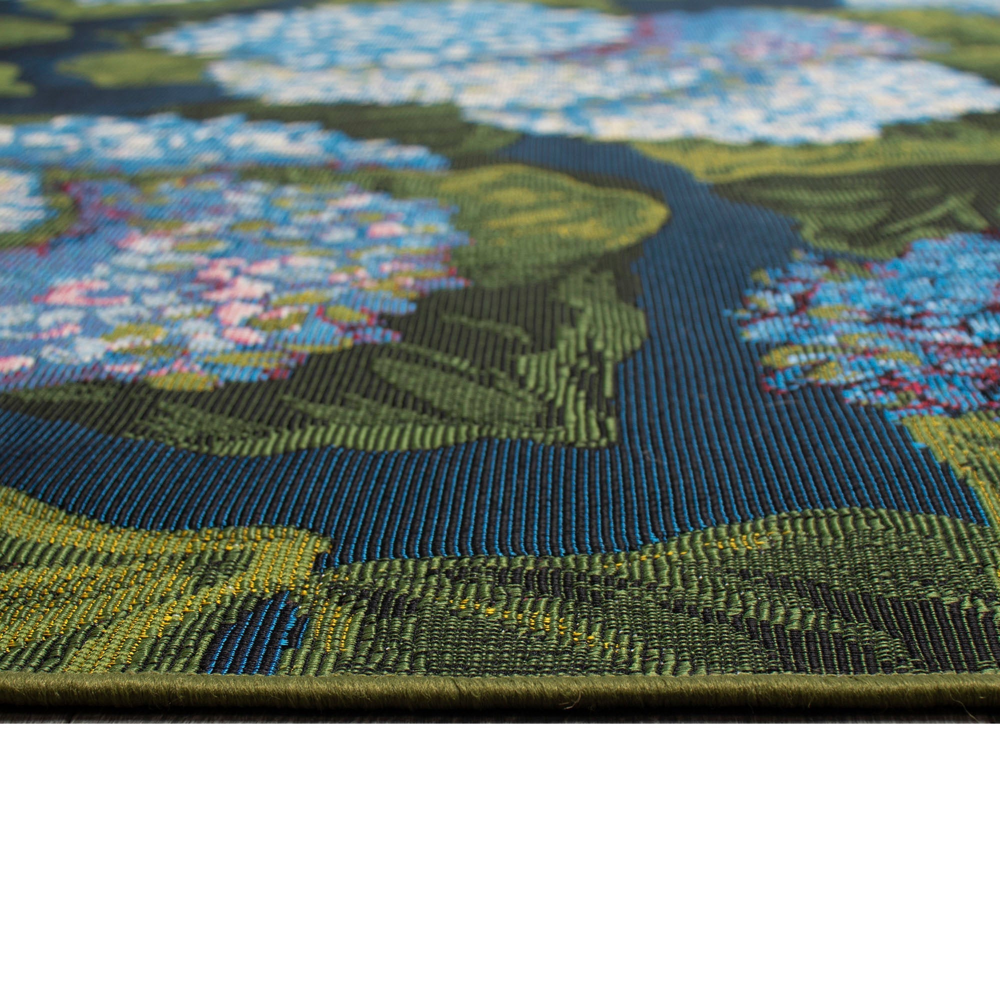 Marina Hydrangea Blooms Indoor Outdoor Area Rug
