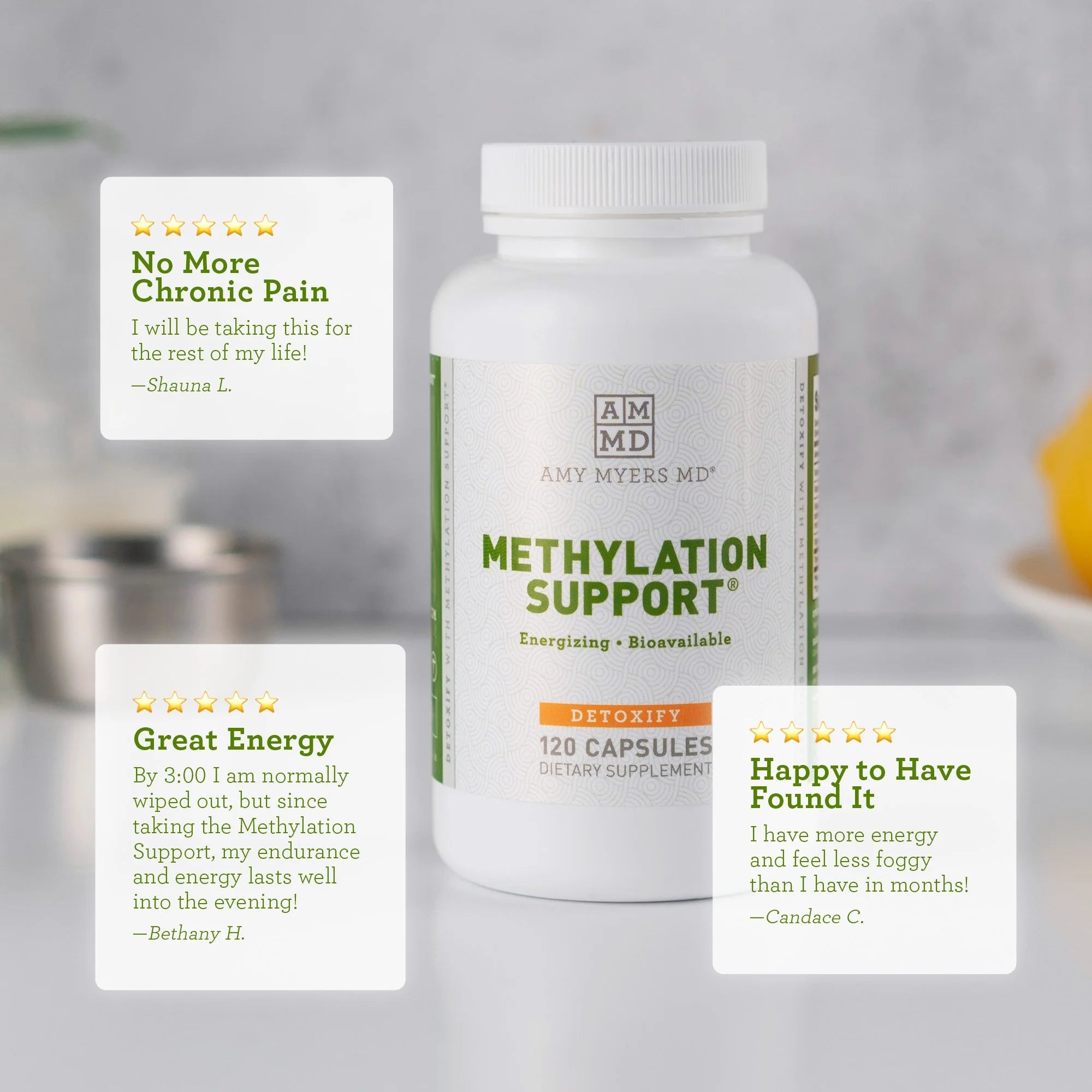 120 capsules Methylation Support Supplement with Folate and Vitamin B12 E452380