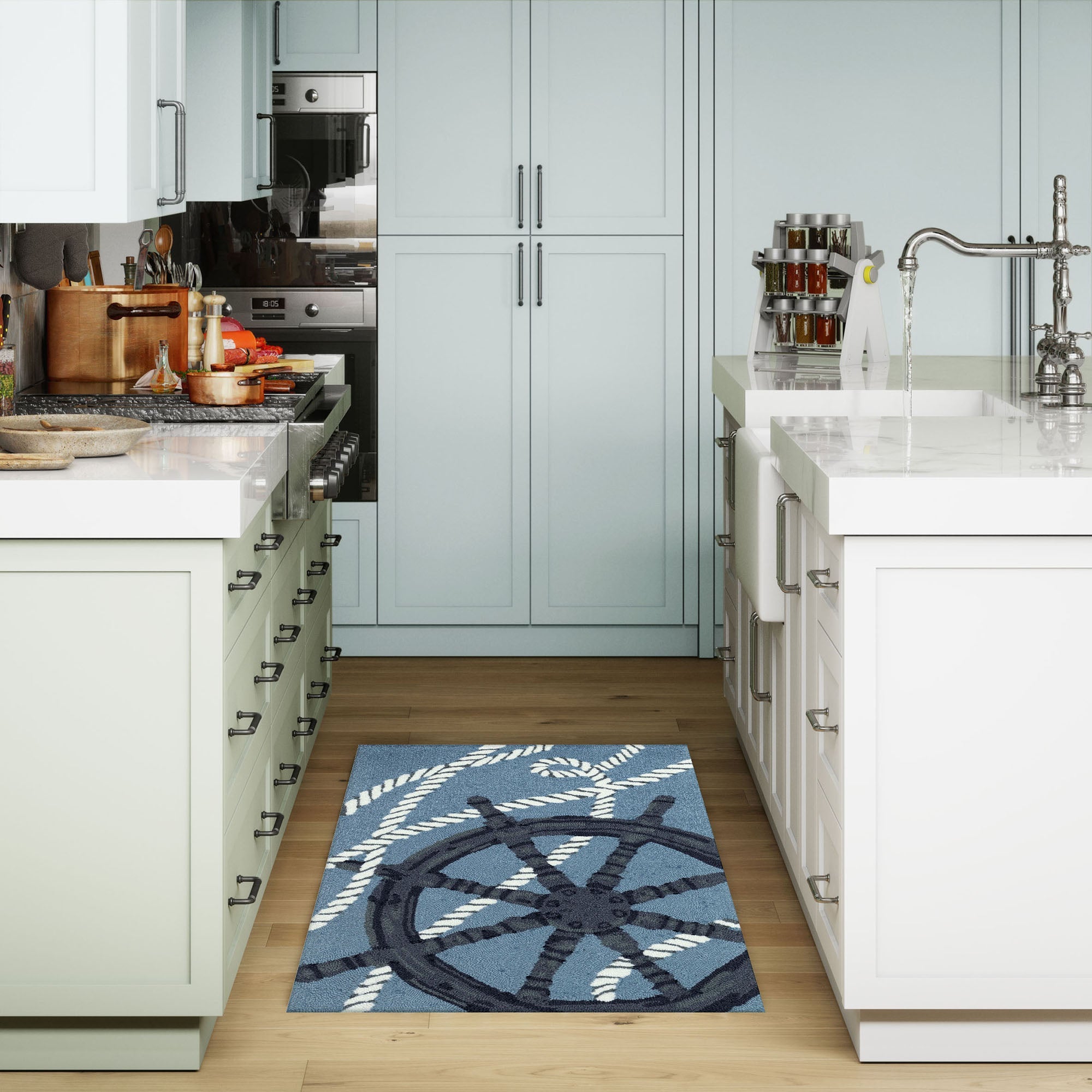 Frontporch Captain's Wheel Indoor Outdoor Mat