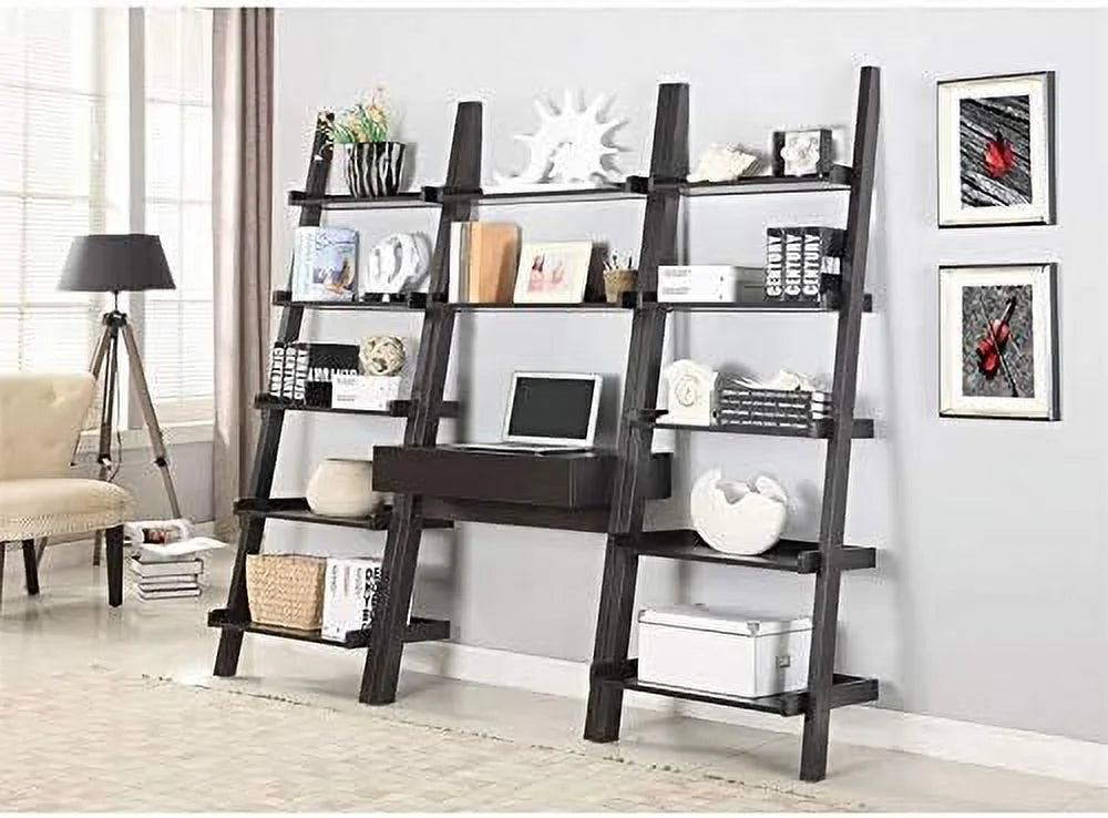 Cappuccino Wall Leaning Ladder Writing Desk M8337