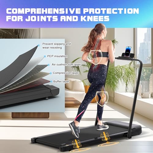 Walking Pad Treadmill, 2.5HP, 265 lb Capacity with Remote Control R7898