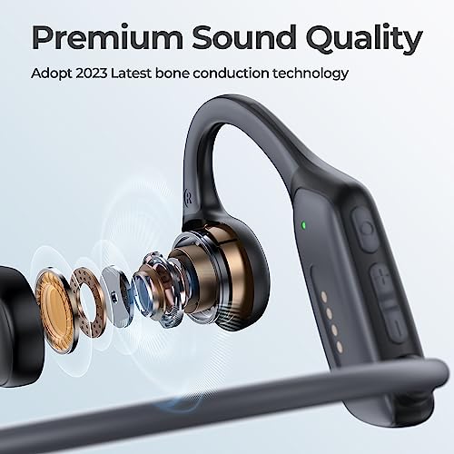 Bone Conduction Headphones Bluetooth 5.3 Waterproof Earbuds with MP3 32G Player C297
