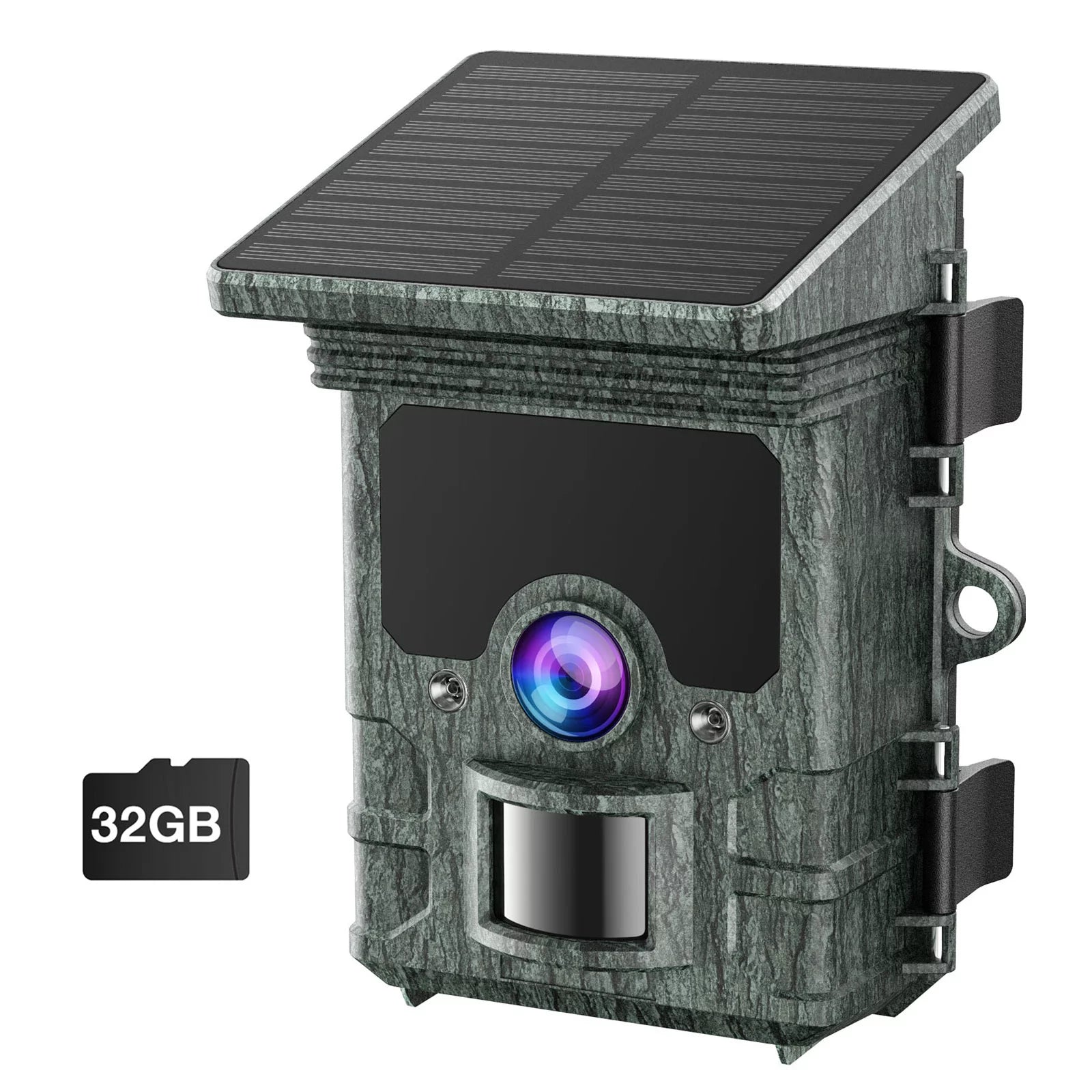 Solar Powered Trail Camera with SD Card Rechargeable 4400mAh 4K 48MP WiFi Night Vision Waterproof IP66 S454