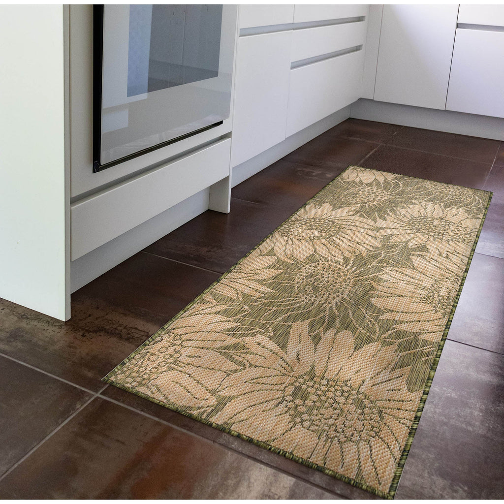 Carmel Sunflower Field Indoor Outdoor Area Rug