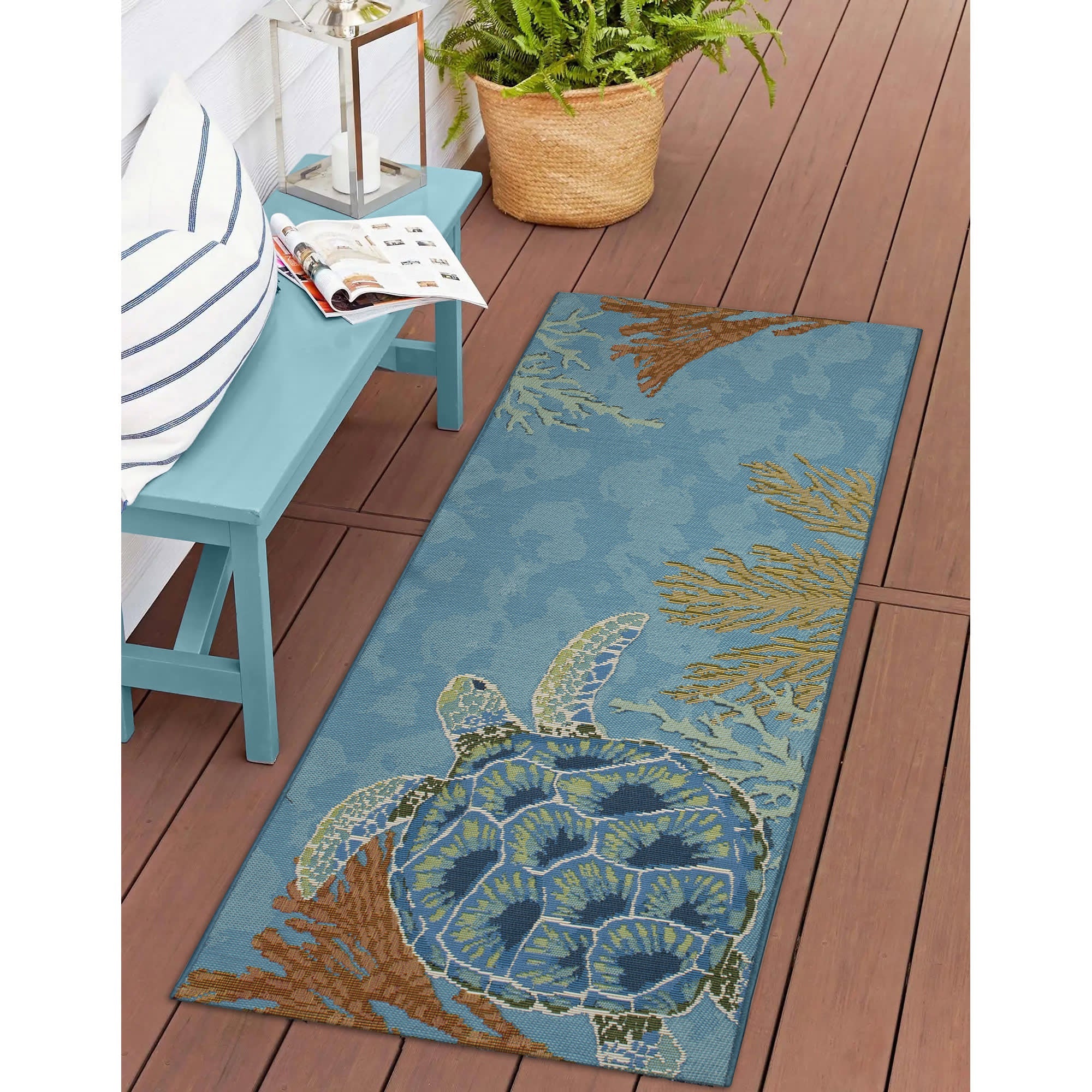Esencia Seaturtle Garden Indoor Outdoor Mat