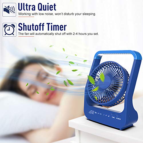 20000mAh Rechargeable Clip on Fan with Light & Hook I94501