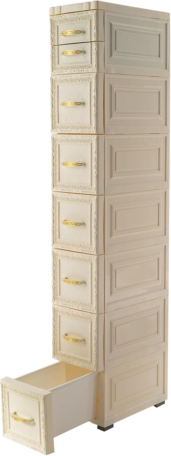 8 Drawer Narrow Storage Cabinet with Pull Handles Y6853