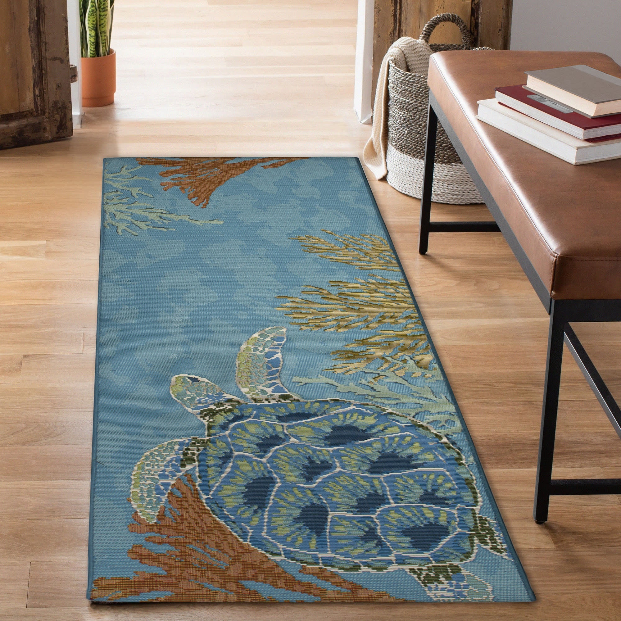 Esencia Seaturtle Garden Indoor Outdoor Mat