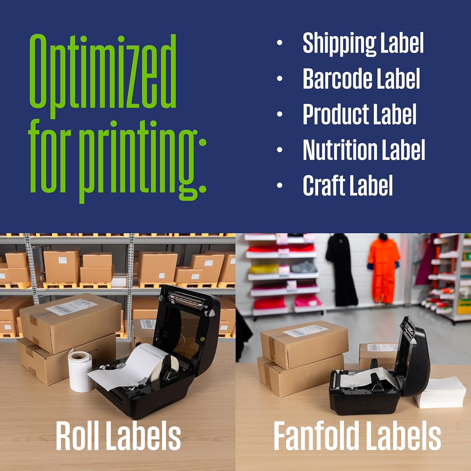 Direct Thermal Label Printer USB, Desktop Label Printer for Packages, includes Sample 4x6 Labels Q78544