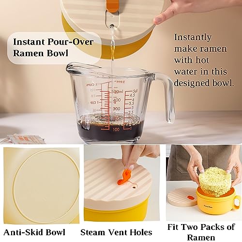 40 oz Microwave Ramen Bowl with Lid W643