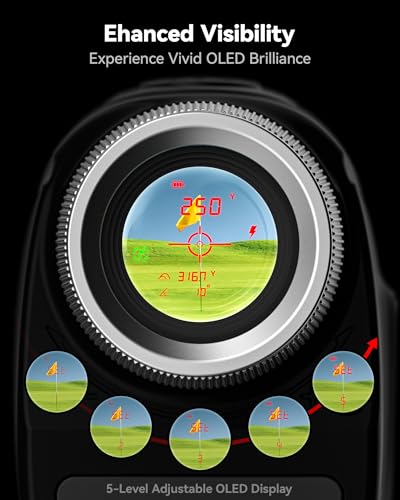 1200 Yards Laser Rangefinder Golf with Slope, 7X Magnification, Magnetic J7727
