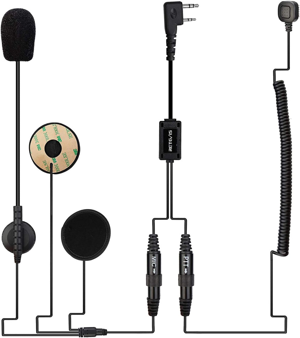 Open/Full Face Helmet Walkie Talkie Headset with Mic, 1 Pack G189