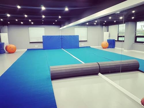 Indoor Gymnastics Track Exercise Mat with Grippy Gym Carpet Top - Sturdy Foam Wrestling Mat G726
