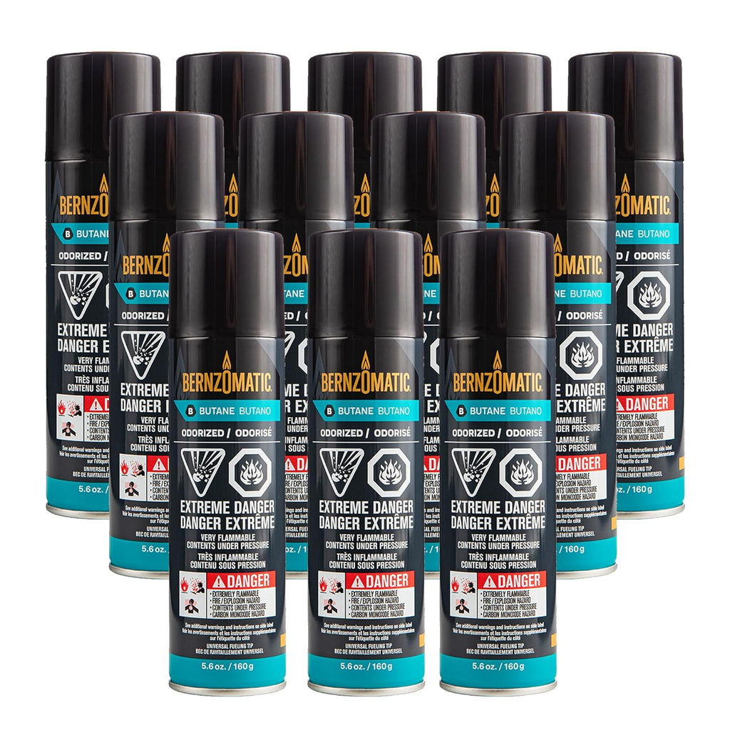 5.6 oz Disposable Butane Cylinder Refills Pack of 12 G47952