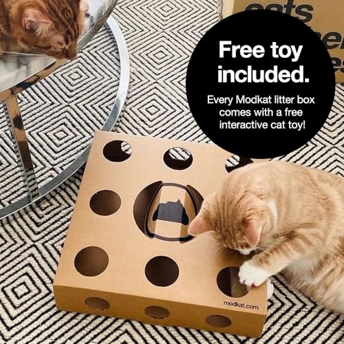 Gray Flip Litter Box with Reusable Litter Liner E9016