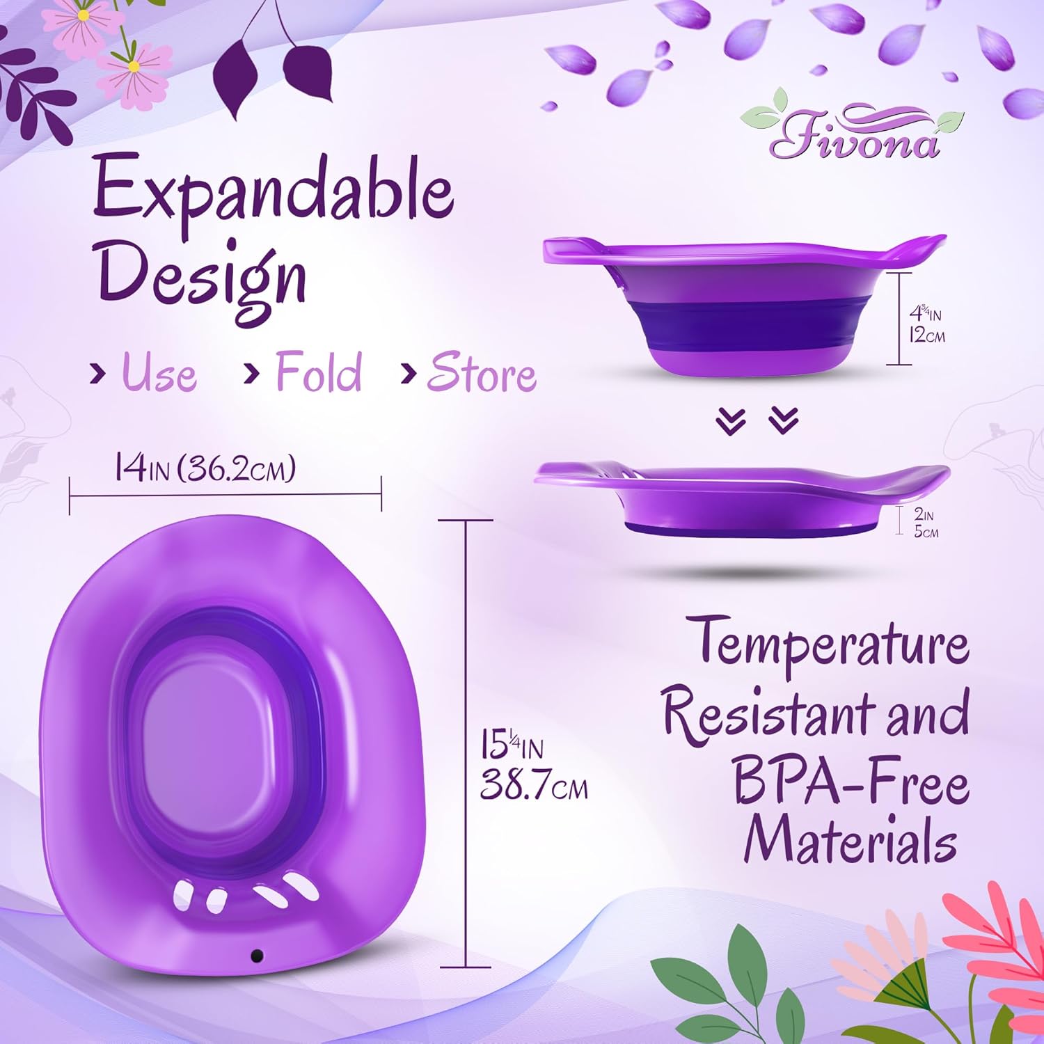 Purple Sitz Bath Basin for Toilet O33509
