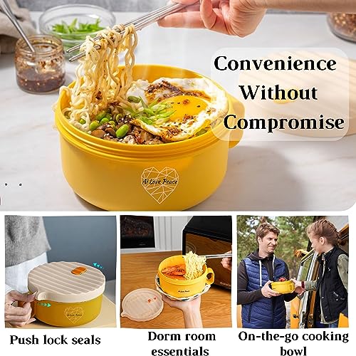 40 oz Microwave Ramen Bowl with Lid W643