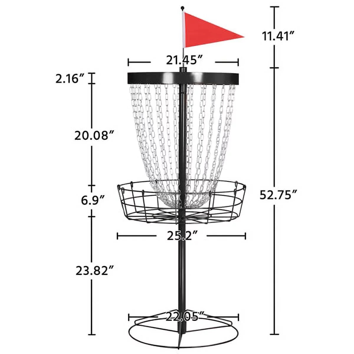 Black Disc Golf Goal with Carrying Bag and 3 Discs O35337