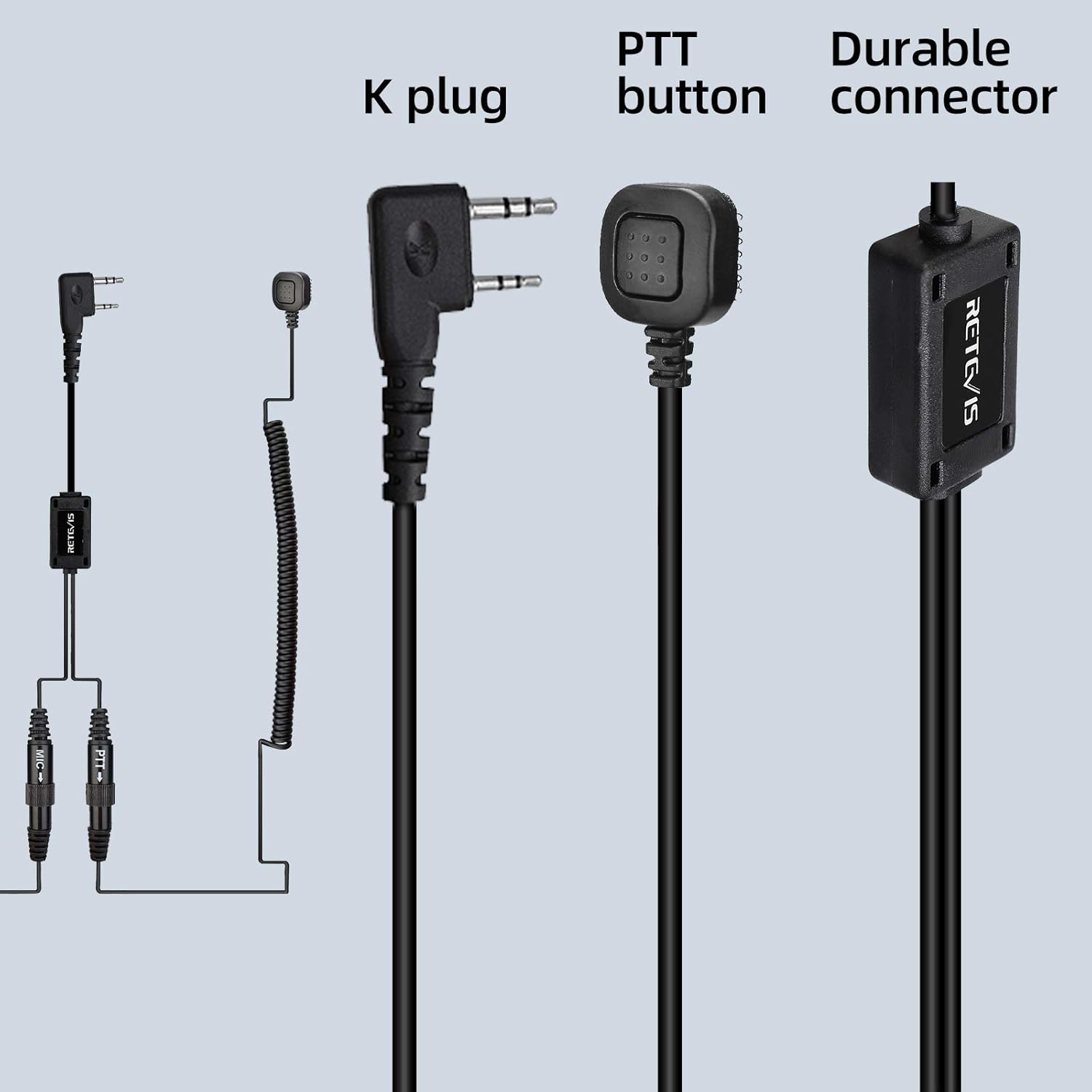 Open/Full Face Helmet Walkie Talkie Headset with Mic, 1 Pack G189