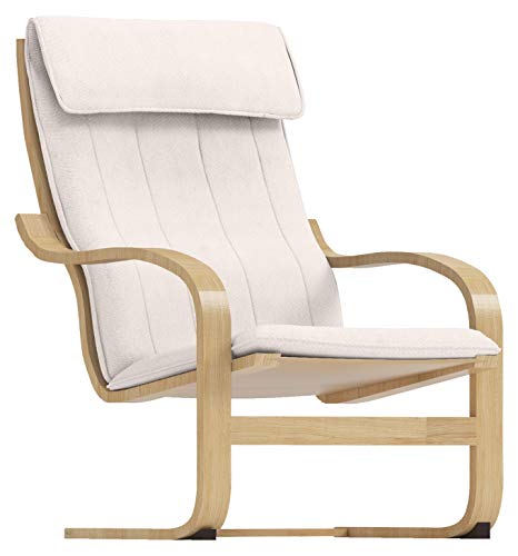 Polyester Flax Beige Poang Armchair Slipcover O8899