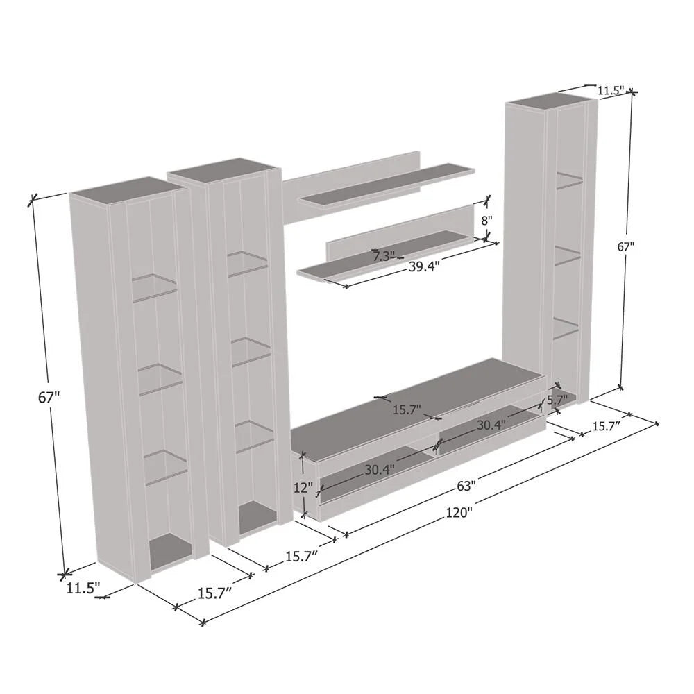 Oak Entertainment Center V42943