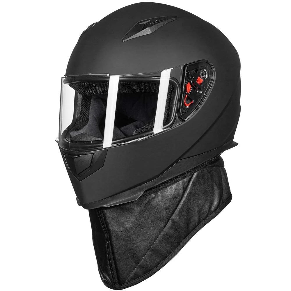 Full Face Motorcycle Helmet with Removable Neck Scarf Q93941
