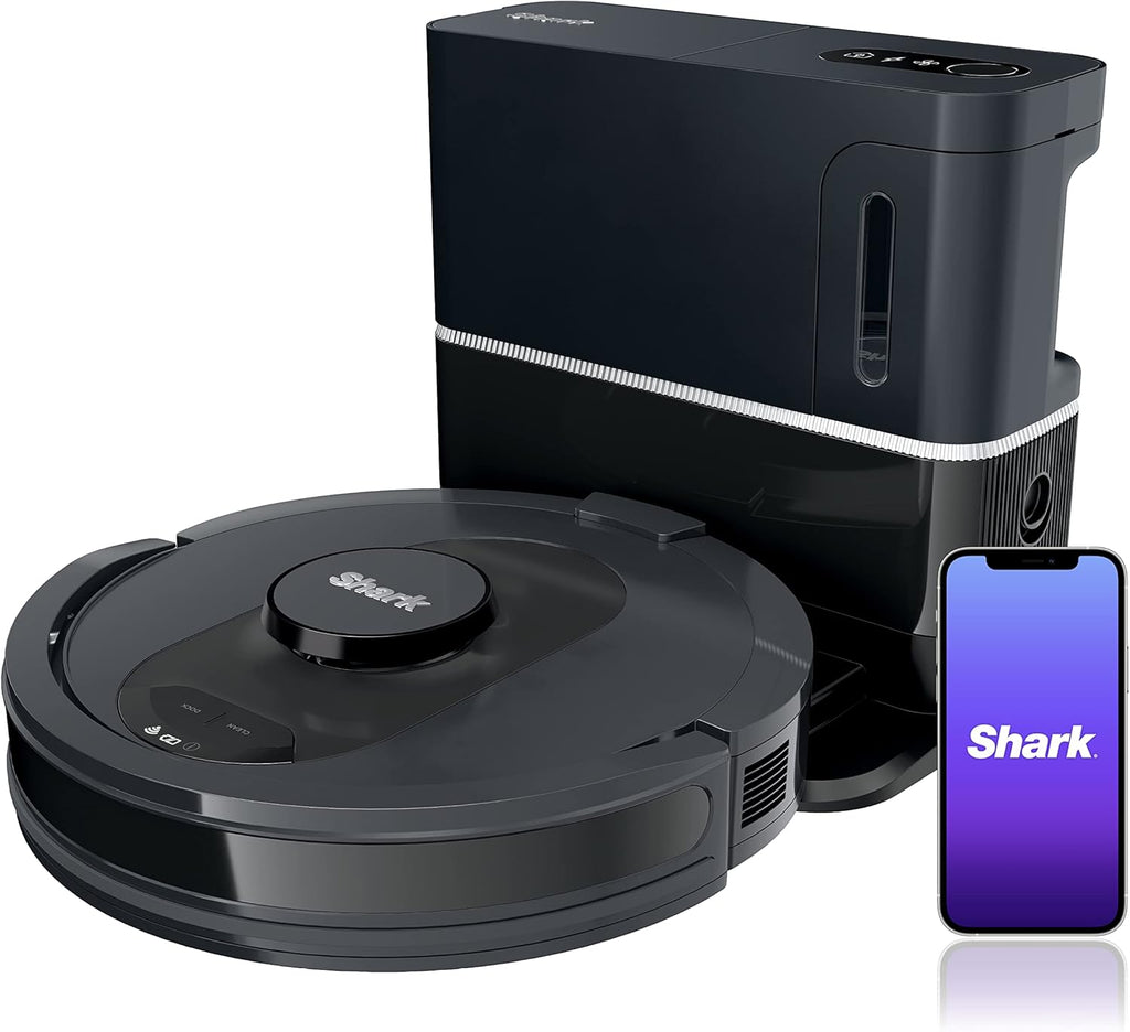 Black Robot Vacuum with HEPA Self-Empty Base V579