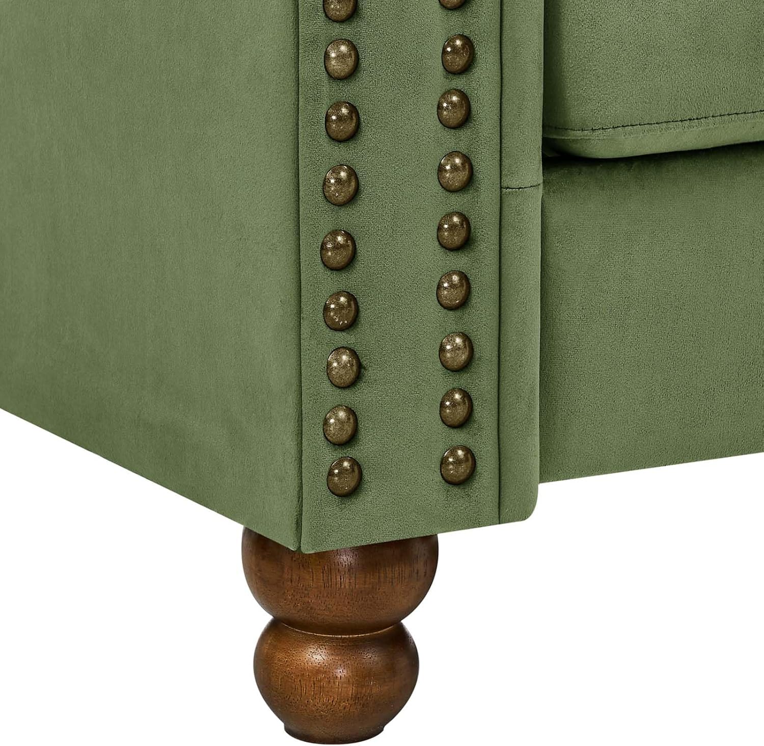 Green Velvet 3 Seater Chesterfield Sofa Z3756