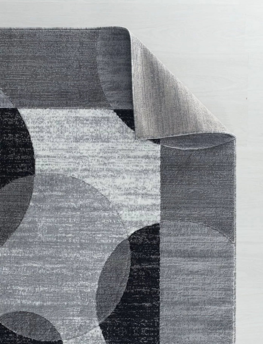 Grey Black White Abstract Area Rug H803