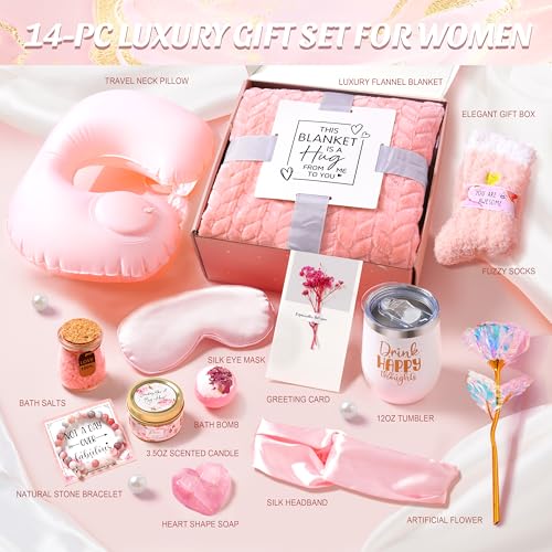 Ocean Relaxing Spa Gift Basket Care Package with Blanket Q387334