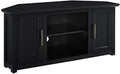 48" Corner TV Stand Black with Adjustable Shelving M750