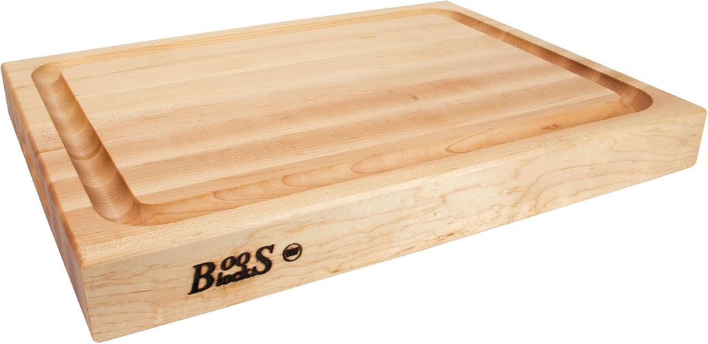 Large Reversible Wood Cutting Board, 20” x 15” x 2 1/4”, Maple H555